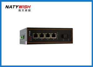 China Aluminum Material Industrial Ethernet Switch , Lightweight 5 Port Ethernet Switch Din Rail factory