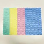 KILINE Spunlace Nonwoven Kitchen Wipes Disposable Multi Color Wavy Line