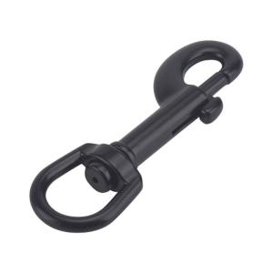China Direct Rotating Metal Snap Black Carabiner Hook for Heavy Industry Market factory