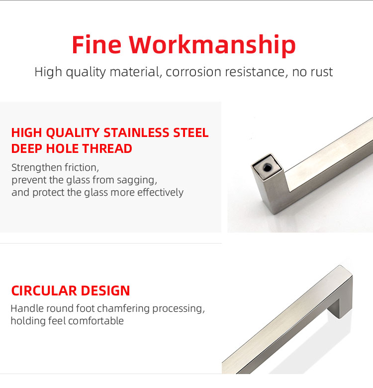 Stainless Steel Heavy Duty Cabinet Pull Door Handle in French Style for Cabinet Doors