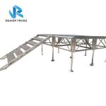 Adjustable Height Outdoor Concert Stage Non Slip Surface Aluminium Stage Deck