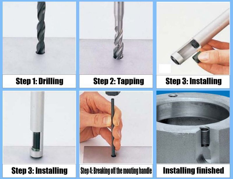High Shear Strength Screw Bushing Thread Repair Wire Threaded Insert for Thread Strengthening