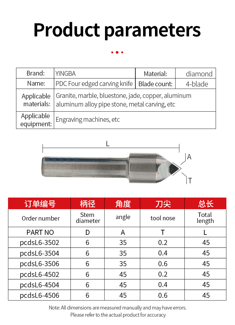 High Quality PCD Diamond Four Edge End Mill Marble Granite Stone Carving Tools Engraving Stone Engraving CNC Router Bit