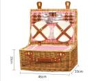 Natural Willow Wicker Picnic Basket Cheap Lunch Bags Outdoor Lunch Basket