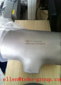 China ASTM A 815 &amp; ASME SA815 WPS32550 reducing tee thickness SCH 5S~XXS factory