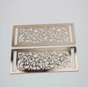 China Simple design gold hollow pattern iron sheets shoelace metal buckles factory