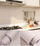 Modern Tile Mosaic Ceramic Wallpaper Roll for Kitchen Cupboard Cabinet Furniture