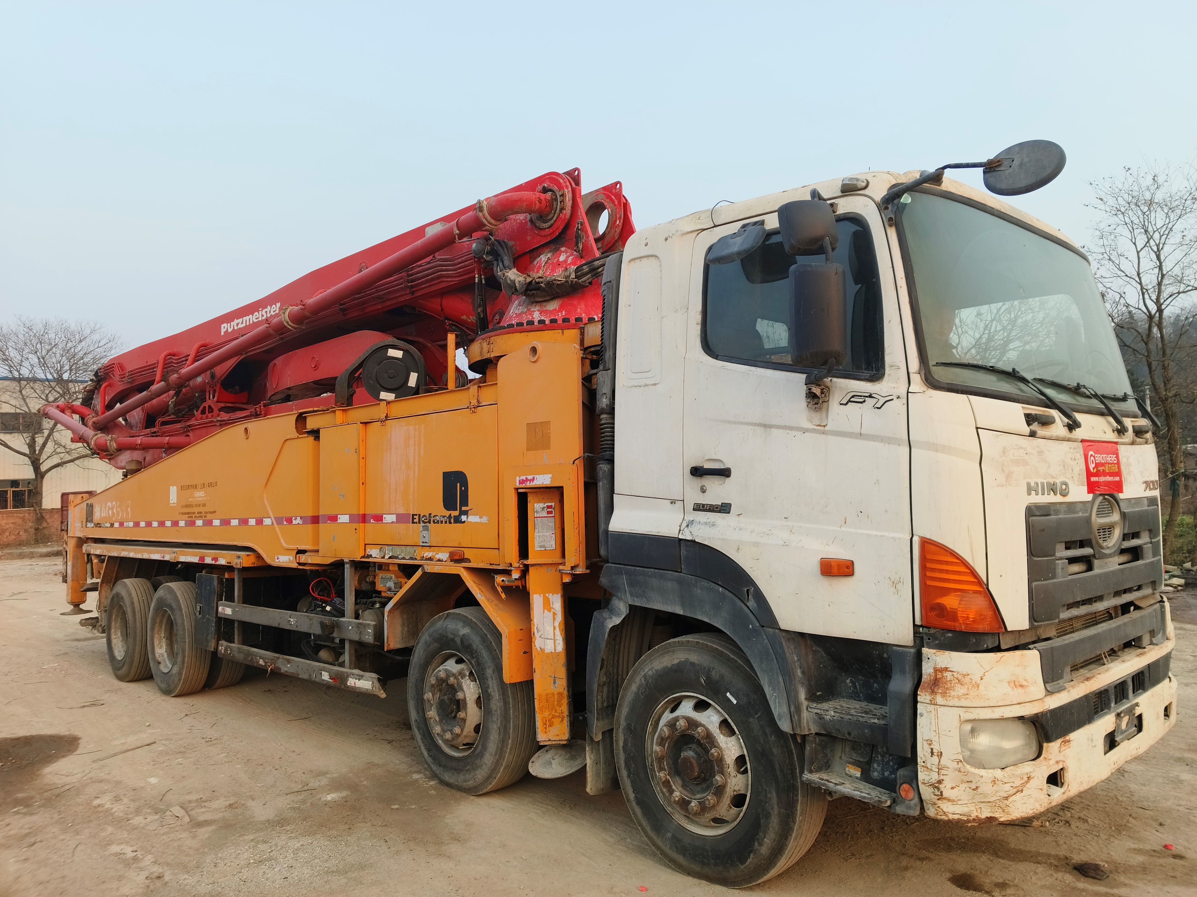 49 Meter Max.Vertical Reach M49-5RZ Truck Mounted Concrete Boom Pump From PM for Concrete Machinery