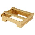 Bamboo Kitchen Party Organizer Utensil Caddy Paper Plate and Napkin Cabinet