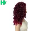 Kinky Curly Long Synthetic Wigs Natural Hair Line Mixed Color For Women
