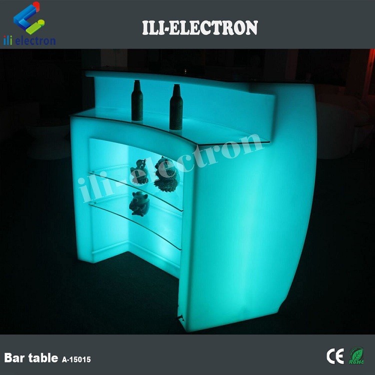 Round Colorful Luminous LED Bar Counter Illuminated CE Certified