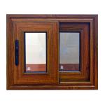 Anodizing Cozy Window Aluminium Sliding Brown Aluminium Frame Fixed Glass Panel