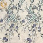 OEM 3D Handmade Beaded Embroidery Lace Fabric Multicolor