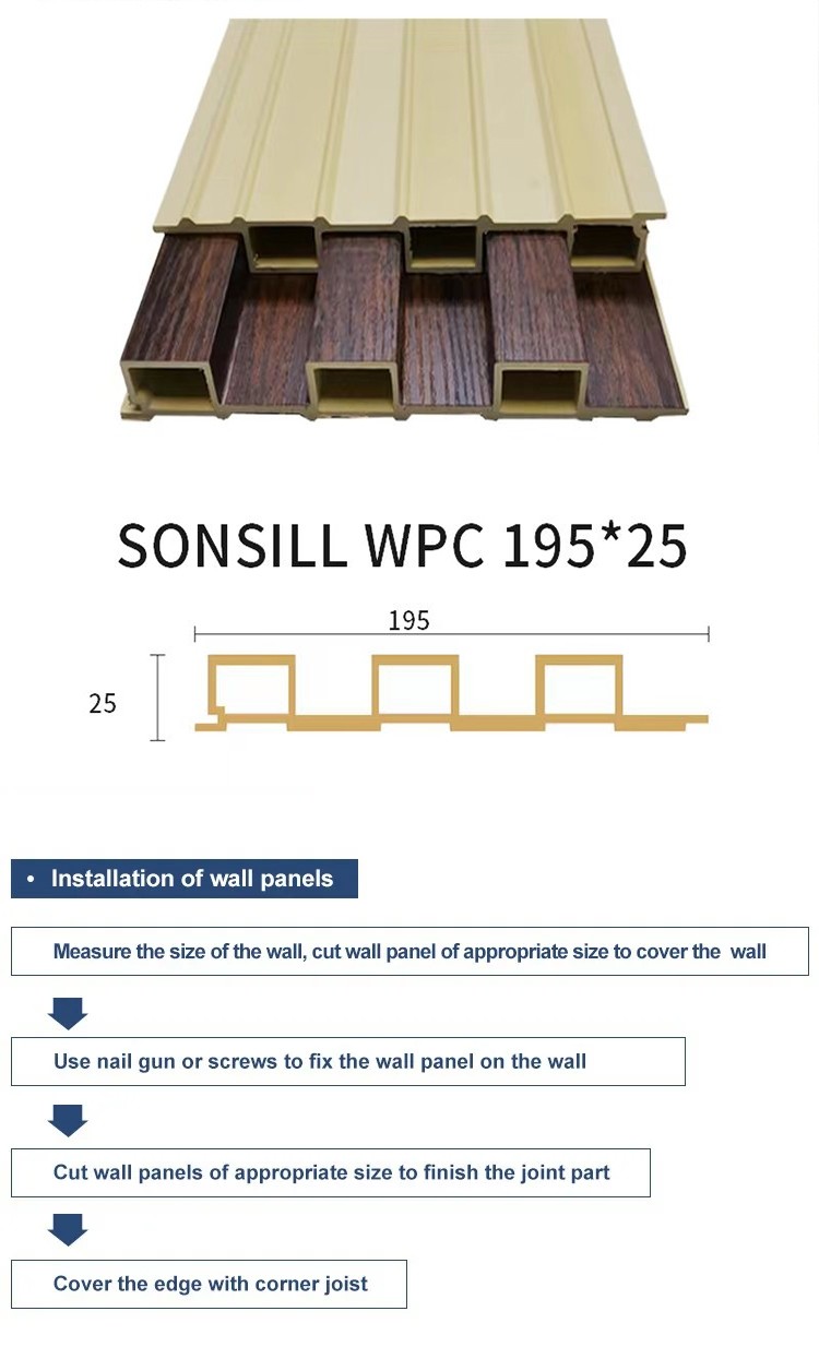Hot Sale Wpc Wall Panel 160*24mm Indoor Interior Wpc Wall Panel for Wall