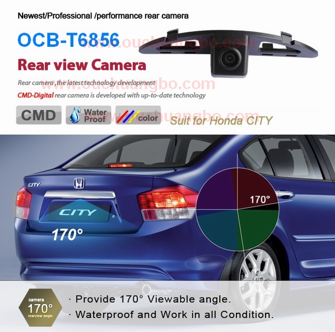 Ouchuangbo HD vision Wide view Waterproof IP 67 for Honda City OCB-T6856