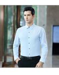 Covered Button Closure Shirts for Men and Women Custom Logo Casual Office Wear