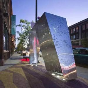 China Hollow Out Transparent Brand Logo Designed Stainless Steel Sculpture factory