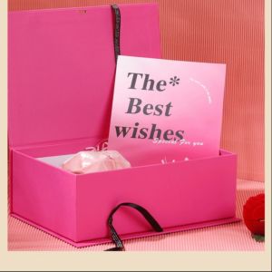 Customized Foldable Cardboard Box Birthday Rigid Empty Packaging Large Ritual