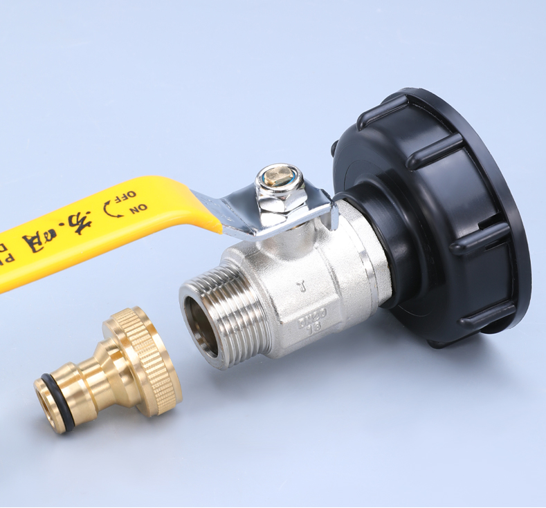 Garden Water Connectors Brass Tap Adapter for IBC Tank Valve Fitting Hose Connector