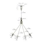 Flower Pot Hanging Wire Cable Suspension Kit Fork Type Indoor YW-86022