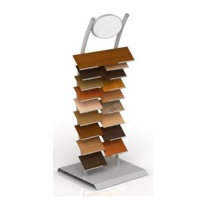 China High End Durable Wood Metal Display Fixtures Tile Display Rack Flooring Standing factory