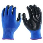 13 Gauge Nitrile Coated Gloves U3 Polyester Nylon Coated Gloves Zebra Liner
