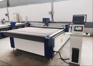China CNC Woodworking Sliding Table Saw , Knife Cutting Machine For Leather Cutting factory