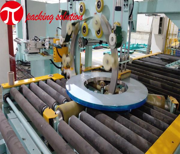 China Steel Coil Horizontal Wrapping Machine GG1000 Conveyor 70r/Min Overlap Scope 10%-90% factory