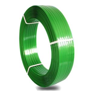 China 16mm Width PET Polyester Strapping 20kg Plastic Green PET Strap 0.5mm Thickness factory