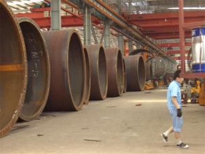 China 40T 4200mm Welding Turning Rolls Automatic Centering Pipe Rotator factory