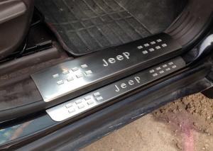 China JEEP Cherokee 2014 2016 Side Door Sill Plates , Stainless Steel Scuff Plate factory