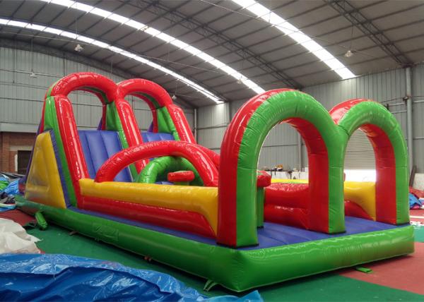 China Jumping Colorful  Inflatable Obstacle Course Bouncer 3 Years' Warranty factory