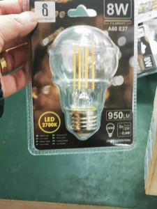 China Fashion Style Filament LED Light Bulbs AC 176V - 264V Long Life Design 30000 Hours factory