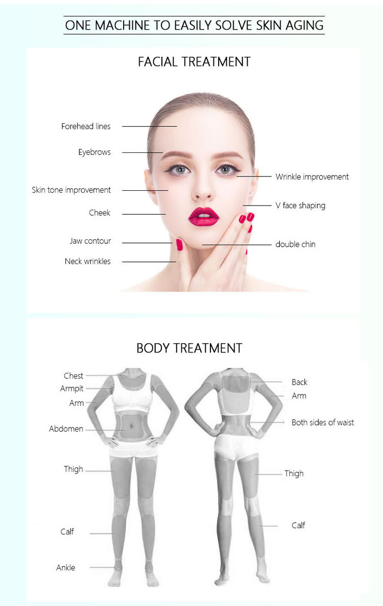 Wrinkle Removal Micro Needle RF And HIFU 2 In 1 Beauty Machine For Face And Body