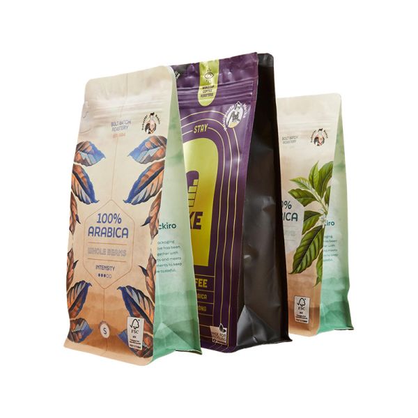 China Biodegradable Kraft Paper Food Zipper Packaging Stand Up Pouch Custom Resealable Waterproof factory