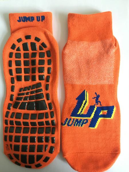 China Supply Cotton Barre Grip Socks/ Trampoline With Sticky Bottoms/Non Slip