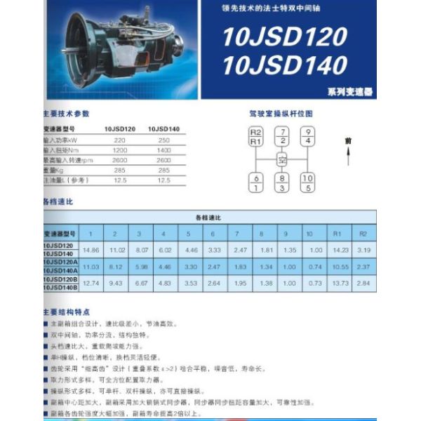 Hot-selling gearbox assembly Faster 12-speed aluminum shell gearbox assembly 12JSD200A gearbox transmission bearing part