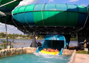 China Spiral Space Bowl Water Slide / Funny Water Park Playground Equipment factory