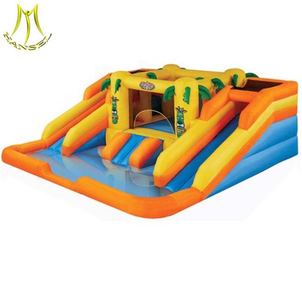 Hansel low price amusement park giant inflatable pool slide for adult manufactru