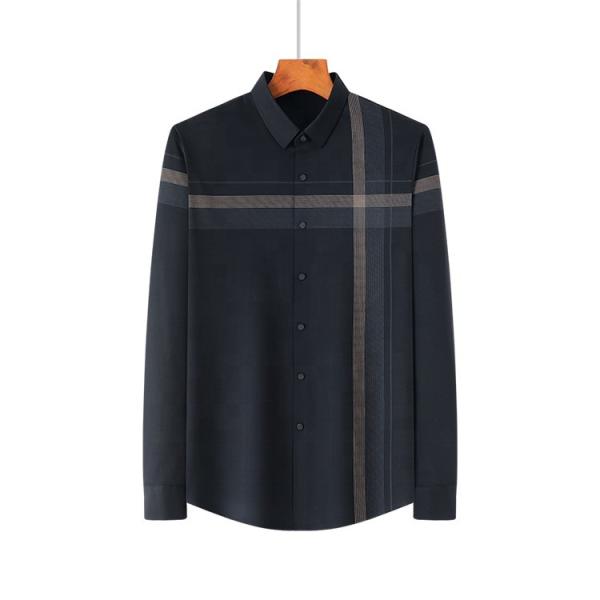 Long Sleeve Striped Shirts Men Slim Fit Vintage Fashions Autumn Clothing Custom