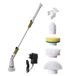China 2150mah Electric Spin Scrubber Cleaning Brush 3.65v Floor Scrubbing 3 Replaceable Heads factory
