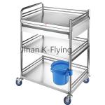 201 304 SS Three - Layer Treatment Medical Trolley Cart