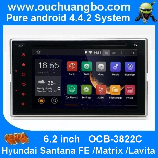 Ouchuangbo Car Radio DVD Bluetooth USB 3G Wifi for Hyundai Santana Fe /Matrix /Lavita Andr