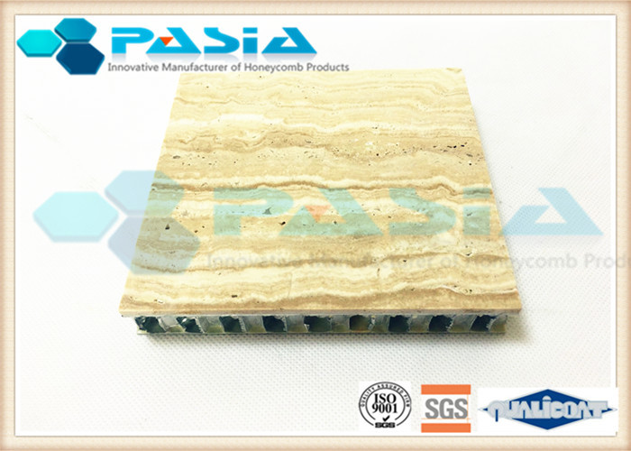 Interior Wall Design Lightweight Cladding Panels , Travertine Composite Stone