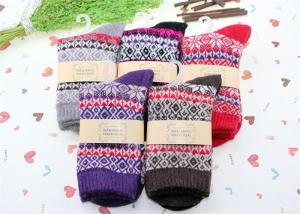 China Christmas gift high warmth knitted AZO-free cozy breathable wool dress socks for women factory