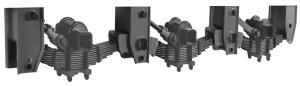 China Huajing 11T 3 Axles Trailer Suspension System With 9 Leaf Trailer Springs factory
