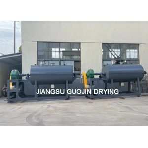 China Sludge Continous Stirring Harrow Paddle Rotary Vacuum Dryer 1200mm Diameter on sale
