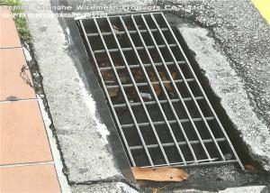 China Vehicular Heavy Duty Steel Grate Drain Cover Silver Color I Bar Type factory