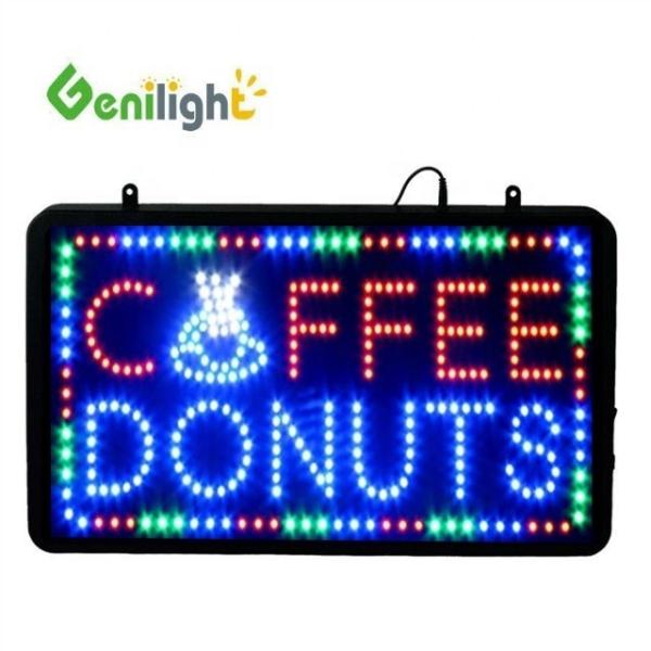 22*13inch Touch Screen LED Open Sign for Coffee Donuts Shop Business Hours