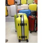 Combination Locked Aluminum Suitcase Luggage , ABS Material Yellow Waterproof